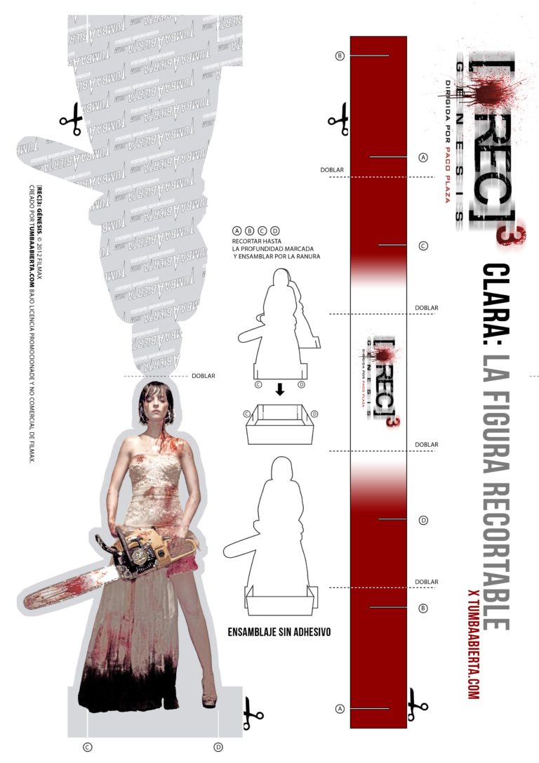 «[REC]3: GÉNESIS»: Recorta y arma la figura coleccionable de Clara en Exclusiva para TumbaAbierta.com