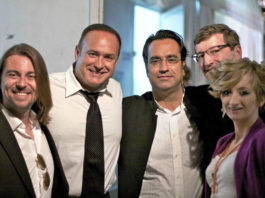 Entrevista a PEDRO MÉRIDA, productor de FIMUCITÉ 2012 Pedro Merida, Ray Costa, Diego Navarro, Robert Thompson y Agata Grabowiecka. Foto: Luís Lodos.