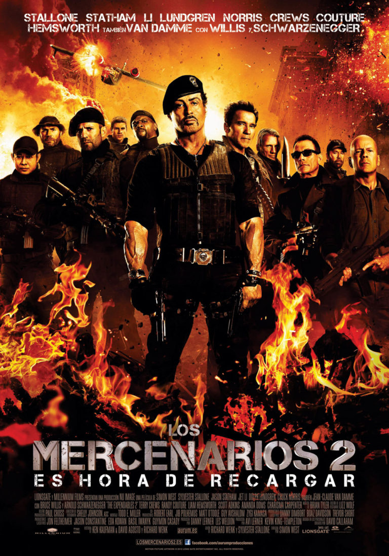 «LOS MERCENARIOS 2» lidera la taquilla española en su primer fin de semana de estreno