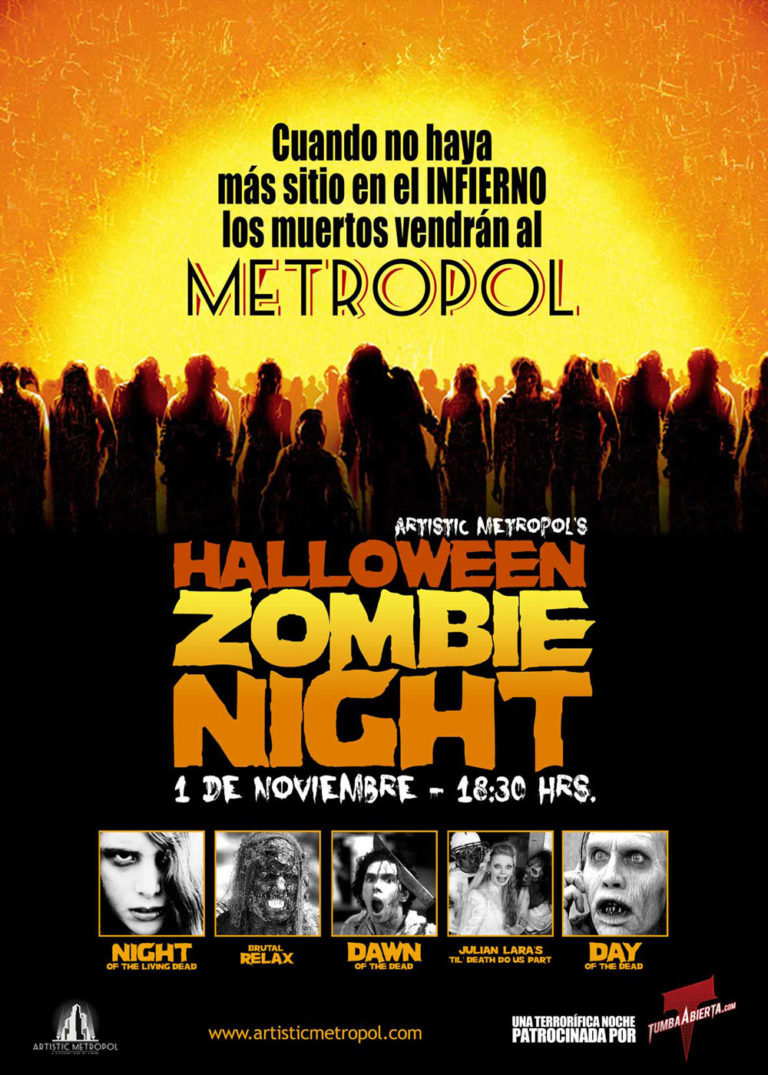 Maratón Zombie para celebrar Halloween en la sala Artistic Metropol
