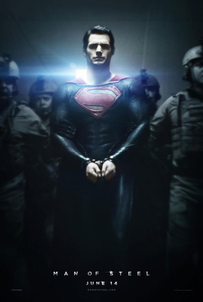 cartel Man of Steel. Superman El hombre de acero