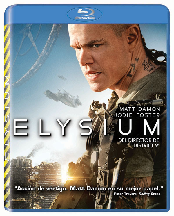 Elysium. Carátula DVD