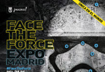 Cascos gigantes para celebrar “EL DESPERTAR DE LA FUERZA» Face the Force. Poster Madrid