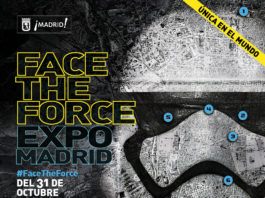 Cascos gigantes para celebrar “EL DESPERTAR DE LA FUERZA» Face the Force. Poster Madrid
