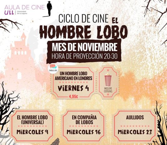 Ciclo de cine de hombres lobo en las Charlas de Cine de Multicines Tenerife Charlas de cine. Ciclo Hombre lobo.