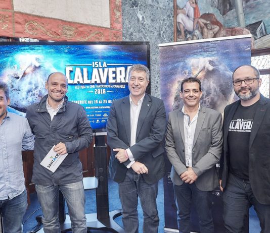 Nace el mercado audiovisual del FESTIVAL DE CINE FANTÁSTICO DE CANARIAS ISLA CALAVERA Ramón González Trujillo, Alfonso Cabello, José Luis Rivero, Francisco Marichal y Daniel Fumero.