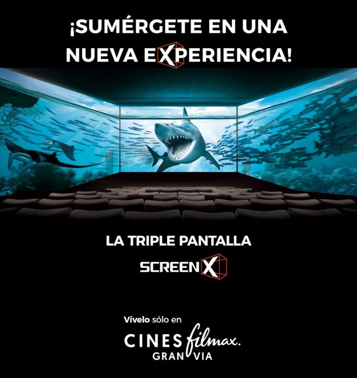 Los Cines Filmax Gran Via inauguran la triple pantalla Screen X.