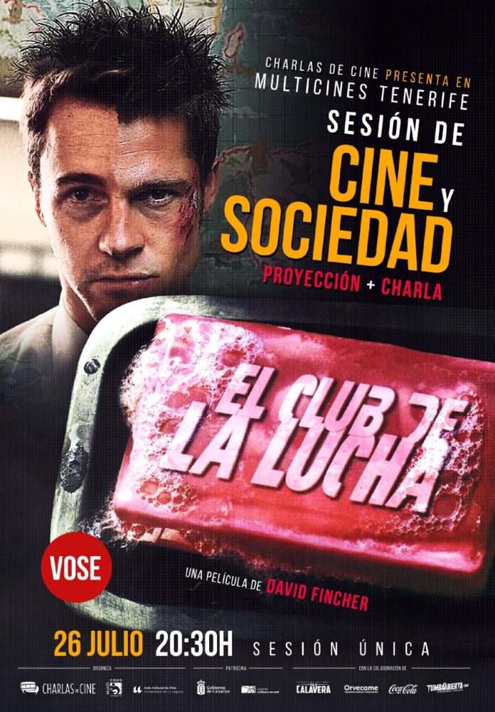 Cartel del Foro Cine y Sociedad de Charlas de Cine.