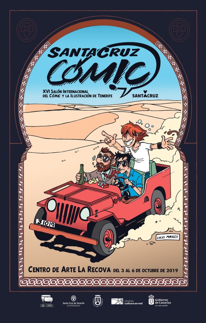 Segundo cartel de la XVI edición del Salón Internacional del Cómic y la Ilustración de Tenerife, diseñado por Lucas Morales.