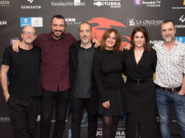 ‘AMIGO’ de Óscar Martín y ‘LITTLE MONSTERS’ triunfan en el VII NOCTURNA MADRID En la imagen, el equipo de la película AMIGO, momentos antes de la proyección en Nocturna Madrid. | Foto: Aída Cordero