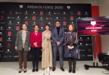 ‘DOLOR Y GLORIA’ y la serie ‘VIDA PERFECTA’ dominan las nominaciones de los PREMIOS FEROZ 2020 La presidenta de la Asociación de Informadores Cinematográficos de España, María Guerra y la actriz Greta Fernández anunciaron las nominaciones de los Premios Feroz 2020 en la sede de la Consejería de Cultura y Turismo de la Comunidad de Madrid.