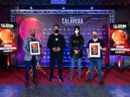 Se celebra el acto de entrega del Premio Isla Calavera Fantástico Social para CINEDFEST Acto de entrega del Premio Isla Calavera Fantástico Social, con la presencia del alcalde de La Laguna, Luis Yeray Gutiérrez, y la concejala de Cultura, Yaiza López Landi.