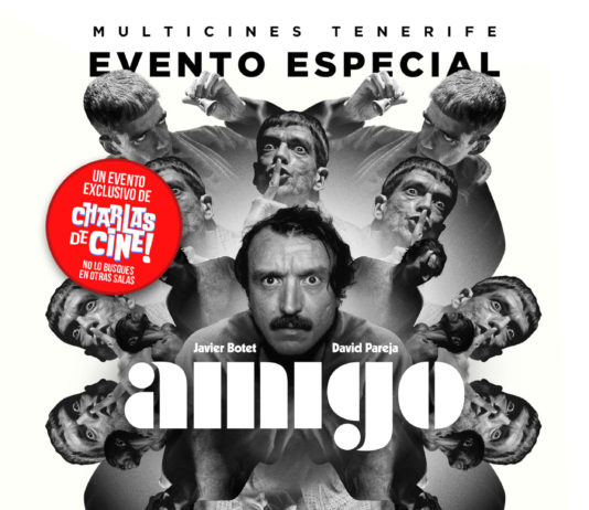 Charlas de Cine ofrece AMIGO, la gran sorpresa del cine de terror español Cartel de Evento Especial Charlas de Cine dedicado a 'Amigo', de Óscar Martín.