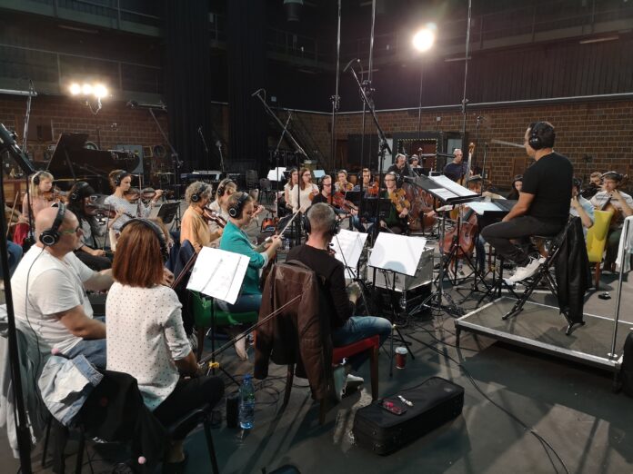 Sesión de grabación de la banda sonora original de El Páramo. // (c) Gorka Oteiza (Soundtrackfest)