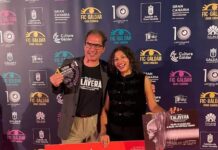 Las aventuras de un cinéfilo calavera en el corazón del FIC GÁLDAR 2022 Manuel García de Mesa y Natt Monroy, Premio Isla Calavera al mejor cortometraje de terror.