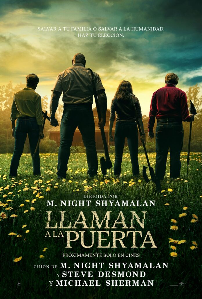 Póster de Llaman a la puerta, de M. Night Shyamalan.