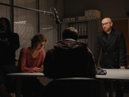 Fin de rodaje de la segunda temporada de RAPA, con Javier Cámara y Mónica López Rodaje de Rapa, segunda temporada.