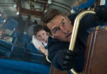 MISIÓN: IMPOSIBLE – SENTENCIA MORTAL PARTE I, número 1 en la taquilla mundial Tom Cruise and Hayley Atwell in Mission: Impossible Dead Reckoning Part One from Paramount Pictures and Skydance.