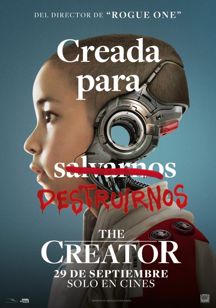 Póster The Creator, de Gareth Edwards.  The Walt Disney Company