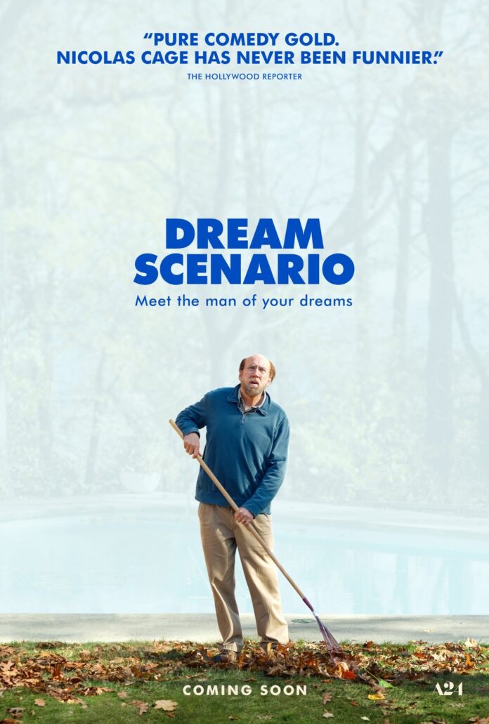 Póster Dream Scenario, con Nicolas Cage.