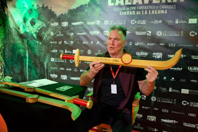 Sam J. Jones, lors de la rencontre avec le public organisée dans le cadre du Calavera Island Festival 2023.