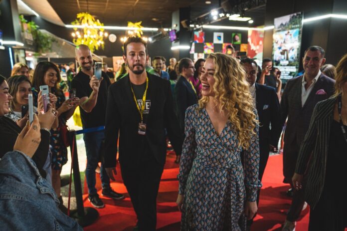 Amber Heard, a su llegada a Multicines Tenerife, sede de proyecciones del Festival Isla Calavera.