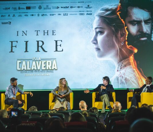 Amber Heard y Eduardo Noriega asisten al estreno nacional en Tenerife de su nueva película, IN THE FIRE Coloquio tras la proyección de In the Fire, con Amber Heard, Eduardo Noriega y Pascal Borno.