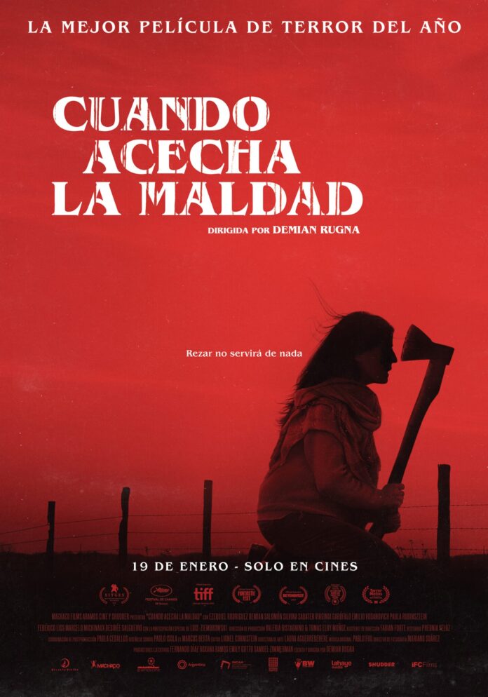 Póster de 'Cuando acecha la maldad', de Demián Rugna. 