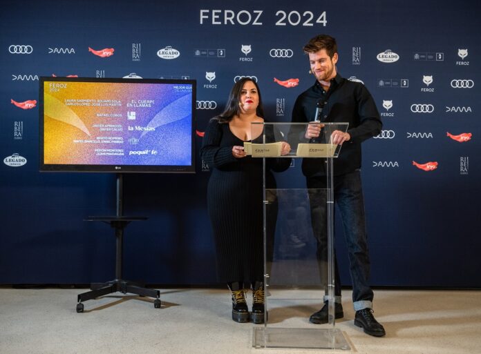 Laura Galán y Miguel Bernardeau anuncian los nominados a los Premios Feroz 2024.