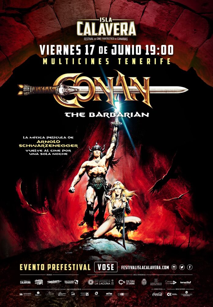 Póster evento prefestival Isla Calavera 2022 dedicado a 'Conan, el Bárbaro'.
