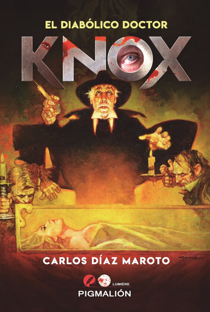 El icónico dibujante Sanjulián firma la ilustración de portada de la novela 'El diabólico Knox'.
