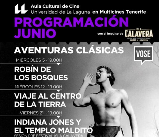 Cine de aventuras con el FESTIVAL ISLA CALAVERA y el AULA DE CINE DE LA ULL Ciclo aventuras clásicas Isla Calavera 2024 y el Aula de Cine de la ULL