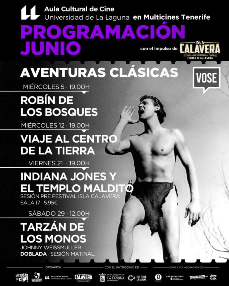 Cine de aventuras con el FESTIVAL ISLA CALAVERA y el AULA DE CINE DE LA ULL