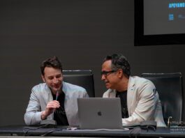 Santa Cruz de Tenerife se convierte en la ciudad de las estrellas y los sueños en la recta final de FIMUCITÉ 18 Justin Hurwitz y Diego Navarro, en rueda de prensa. (c) Fiorella Licandro