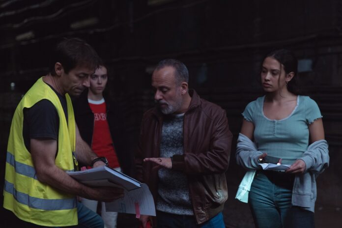 Luis Prieto en rodaje de Estación Rocafort.