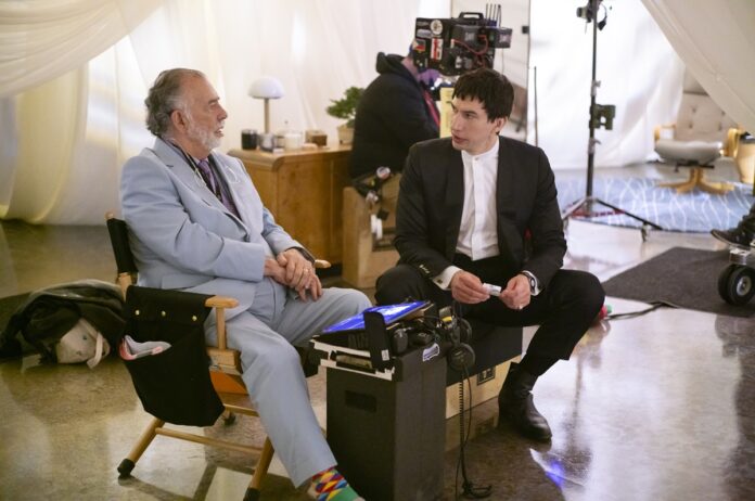 Francis Ford Coppola y Adam Driver en el rodaje de Megalopolis. Photo Credit: Phil Laruso