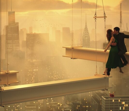 MEGALÓPOLIS. La materia de la que están hechas los sueños Nathalie Emmanuel as Julia Cicero and Adam Driver as Cesar Catilina in Megalopolis. Photo Credit: Courtesy of Lionsgate