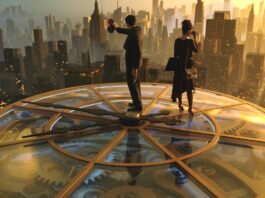 MEGALÓPOLIS. Luz en la vida contemporánea Adam Driver es Cesar Catilina y Nathalie Emmanuel es Julia Cicero en Megalopolis. Photo Credit: Courtesy of Lionsgate