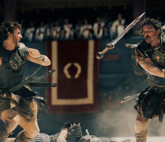 GLADIATOR II, de Ridley Scott. Cuando la secuela supera al original Paul Mescal (Lucius) y Pedro Pascal (Marcus Acacius) en Gladiator II, de Paramount Pictures.