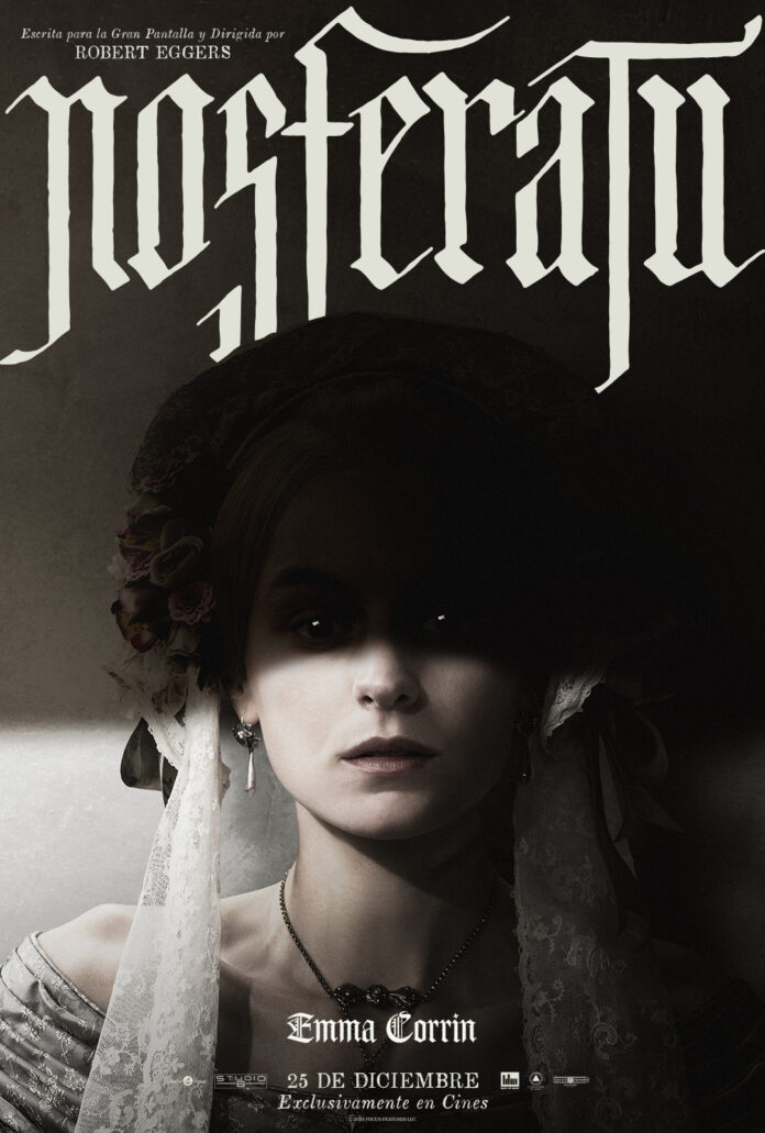 Cartel de personajes de Nosferatu: Emma Corrin.