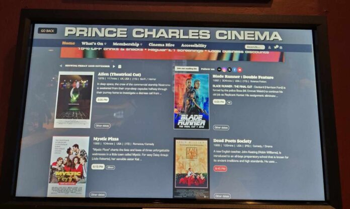 Pantalla Prince Charles Cinema