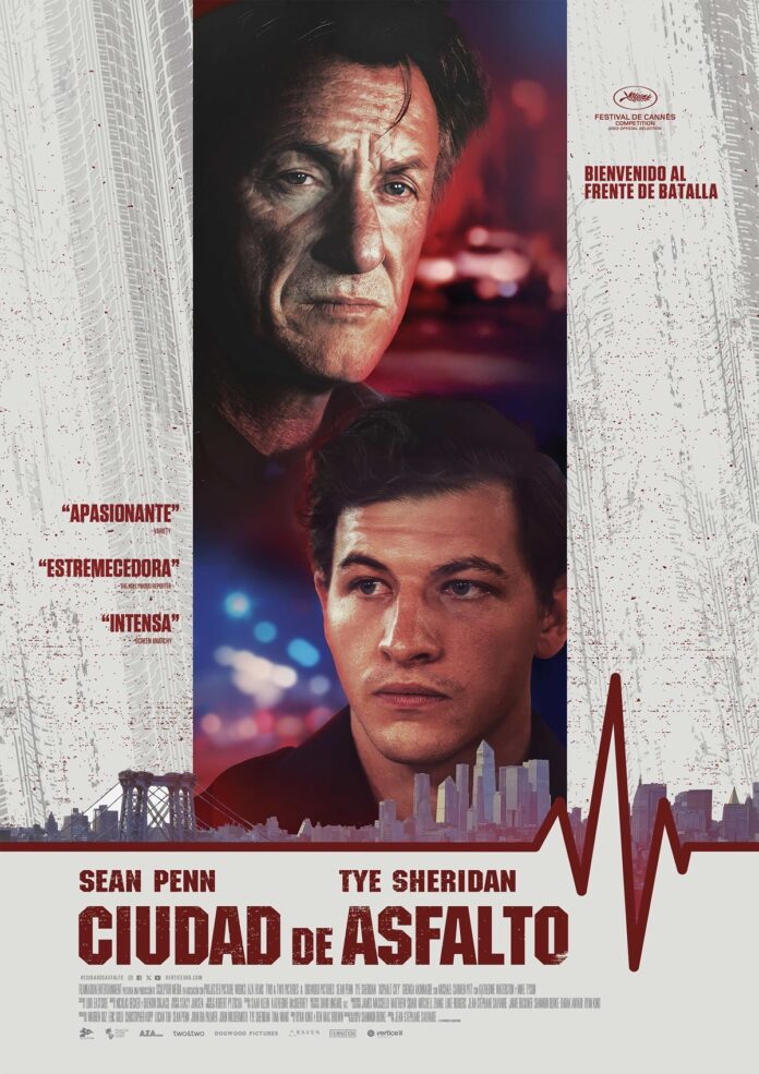 Cartel de Ciudad de asfalto, con Sean Penn y Tye Sheridan.
