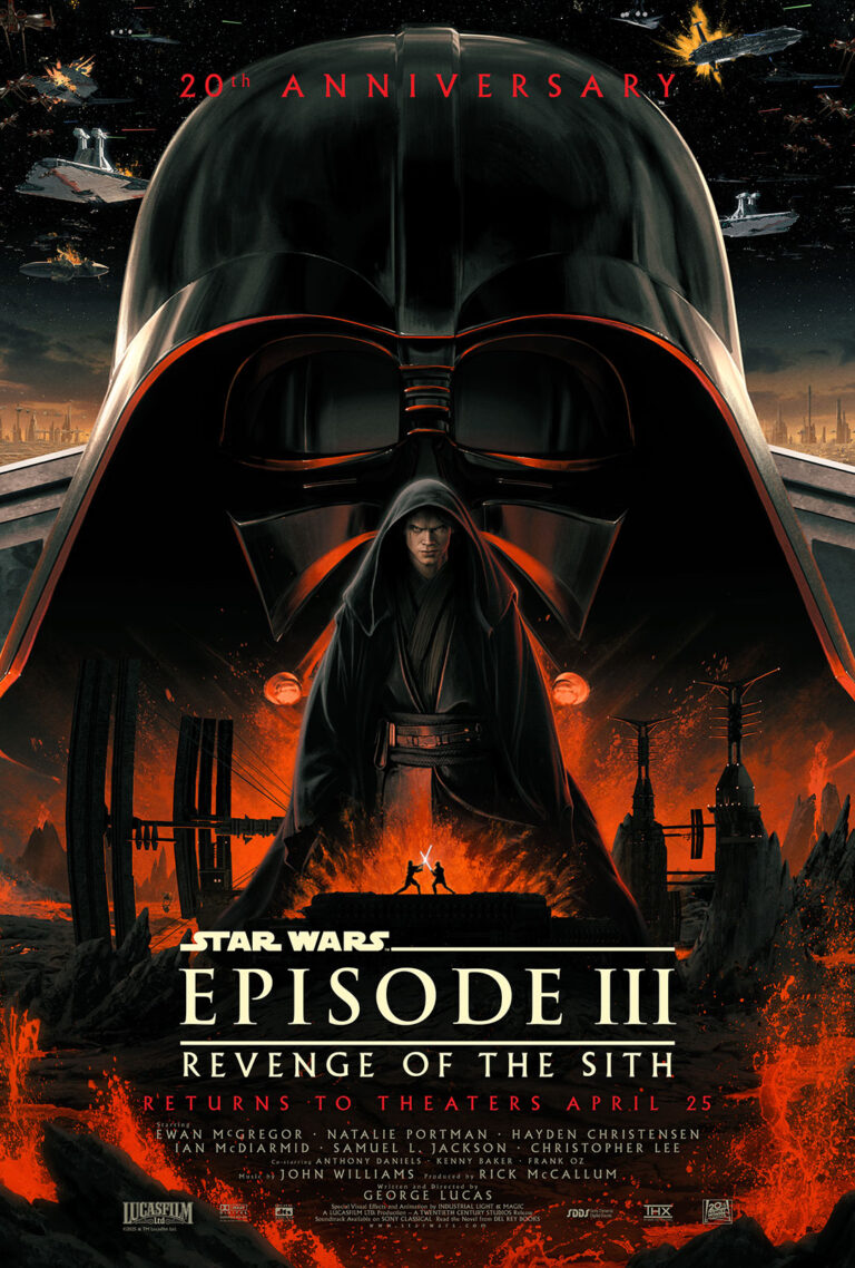 Póster del reestreno en cines de Star Wars: La Venganza de los Sith. (c) Matt Ferfuson