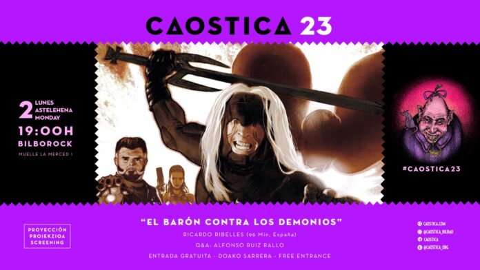 Caostica 23 acoge la proyección de El barón contra los demonios, con la colaboración del Festival de Cine Fantástico de Canarias Ciudad de La Laguna Isla Calavera.