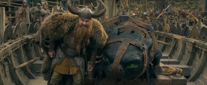 Gerard Butler es Estoico en Cómo entrenar a tu dragón. Universal Pictures