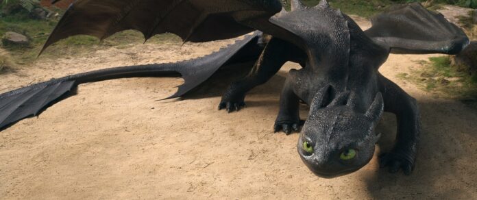 Desdentao en la versión live action de Cómo entrenar a tu dragón. Universal Pictures