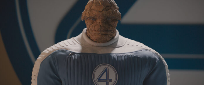 Ebon Moss-Bachrach es La Cosa en 20th Century Studios/Marvel Studios' THE FANTASTIC FOUR: FIRST STEPS. Photo courtesy of Marvel Studios. © 2025 20th Century Studios / © and ™ 2025 MARVEL