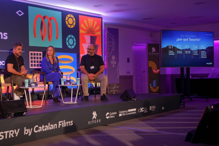 Presentación Festival Isla Calavera y Tenerife Film Commission en Sitges 2025.
