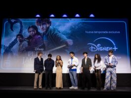 El reparto de PERCY JACKSON presenta su segunda temporada en un evento fan en Madrid Walker Scobell, Aryan Simhadri, Leah Jeffries, David Moreno, Charlie Bushnell, Dior Goodjohn y Daniel Diemer presentan Percy Jackson Y Los Dioses Del Olimpo en Madrid. (Foto de David Benito/Getty Images for Disney+)