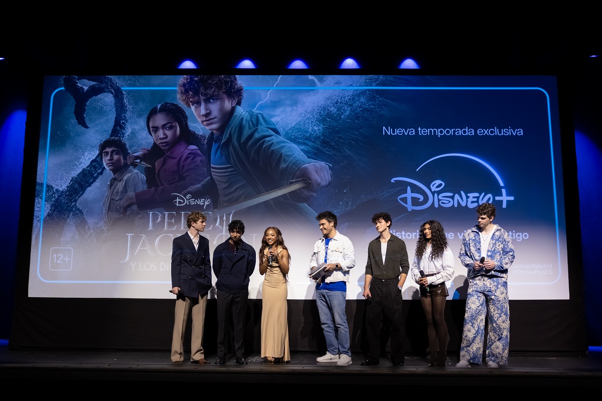 “Percy Jackson Y Los Dioses Del Olimpo” – Photocall Walker Scobell, Aryan Simhadri, Leah Jeffries, David Moreno, Charlie Bushnell, Dior Goodjohn y Daniel Diemer presentan Percy Jackson Y Los Dioses Del Olimpo en Madrid. (Foto de David Benito/Getty Images for Disney+)